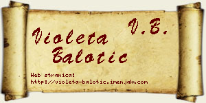 Violeta Balotić vizit kartica